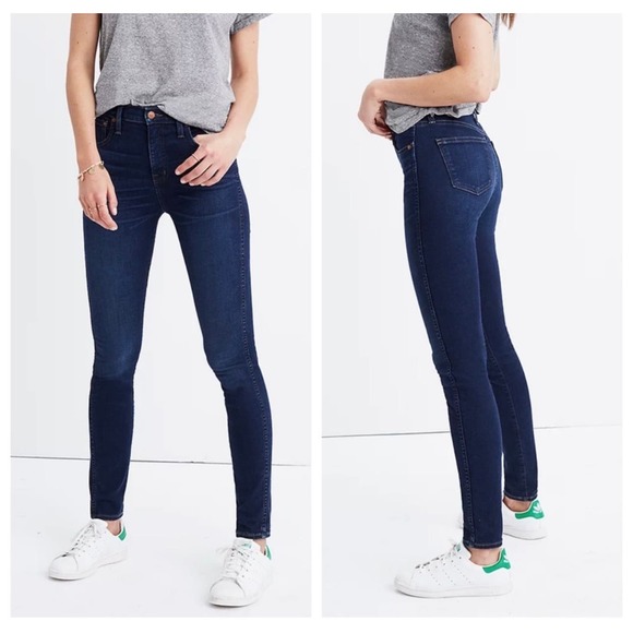 Madewell 10” High Rise Skinny Jeans Hayes Wash Sz 24P Petite - Picture 2 of 8